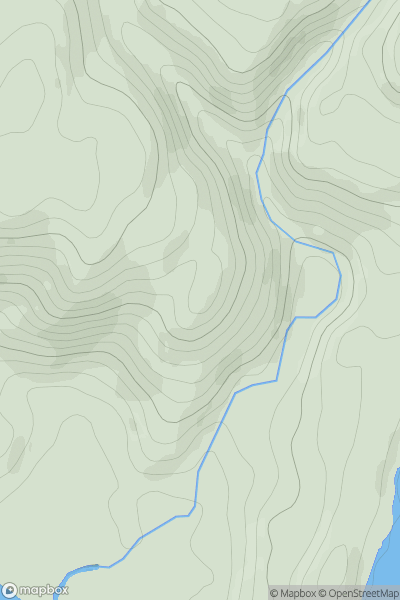 Thumbnail image for An Sidhean [Oban to Loch Fyne] showing contour plot for surrounding peak
